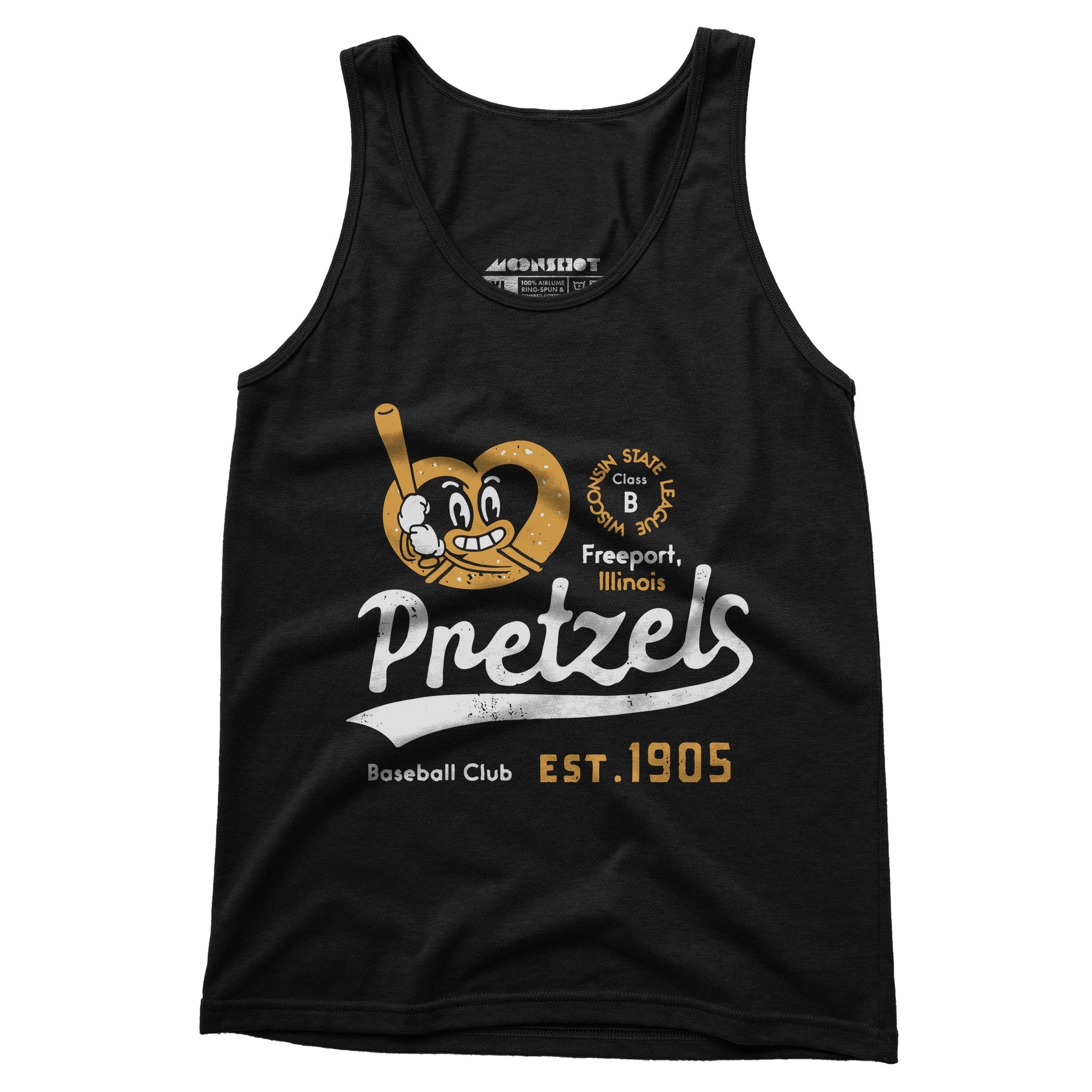 Freeport Pretzels - Illinois - Vintage Defunct Baseball Teams - Unisex Tank Top