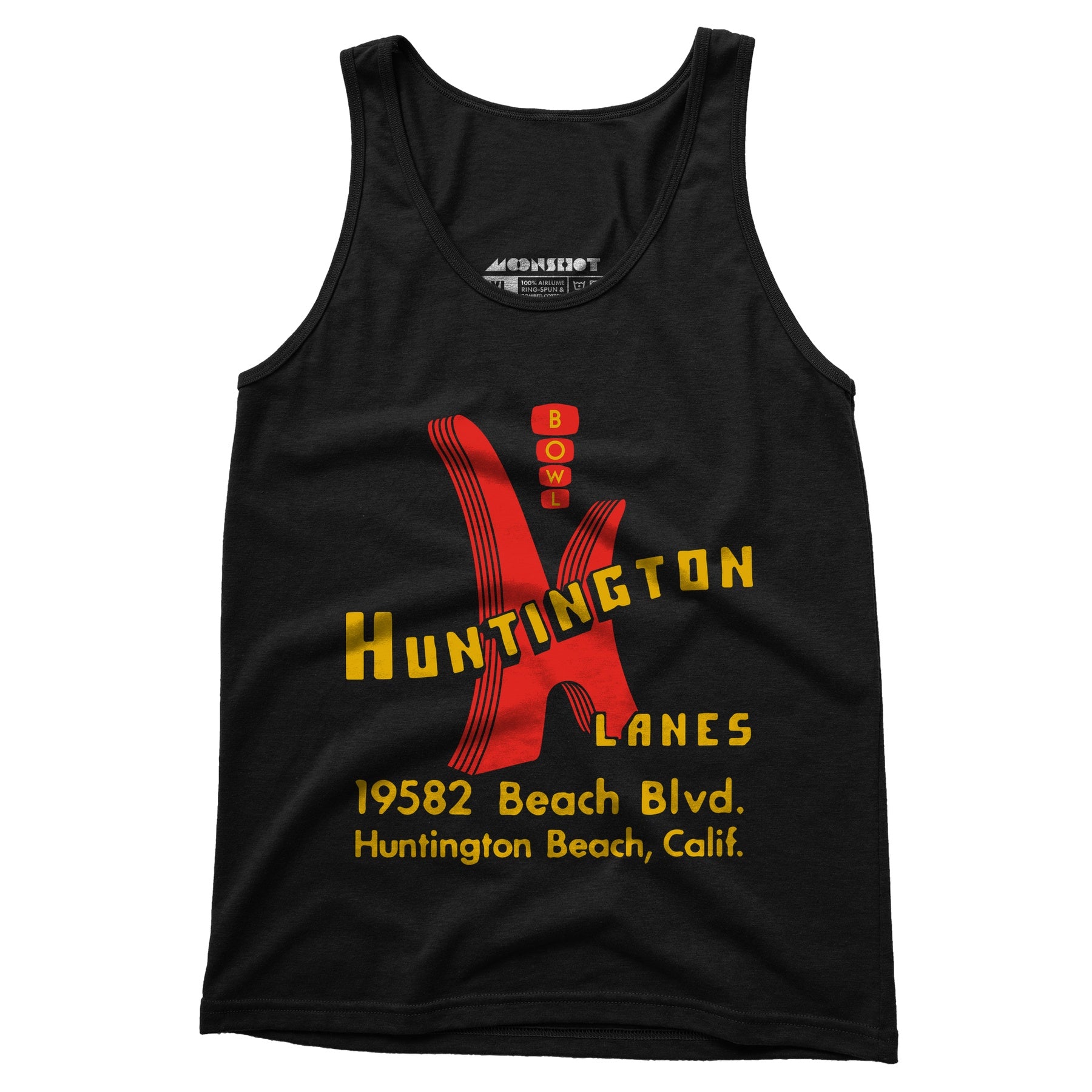 Huntington Lanes - Huntington Beach, CA - Vintage Bowling Alley - Unisex Tank Top
