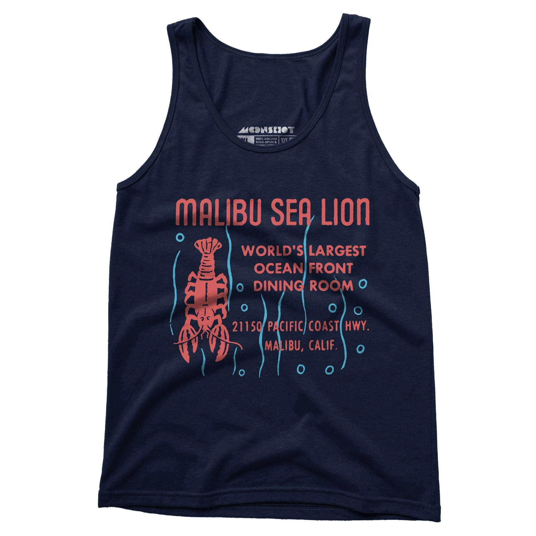 Malibu Sea Lion - Malibu, CA - Vintage Restaurant - Unisex Tank Top