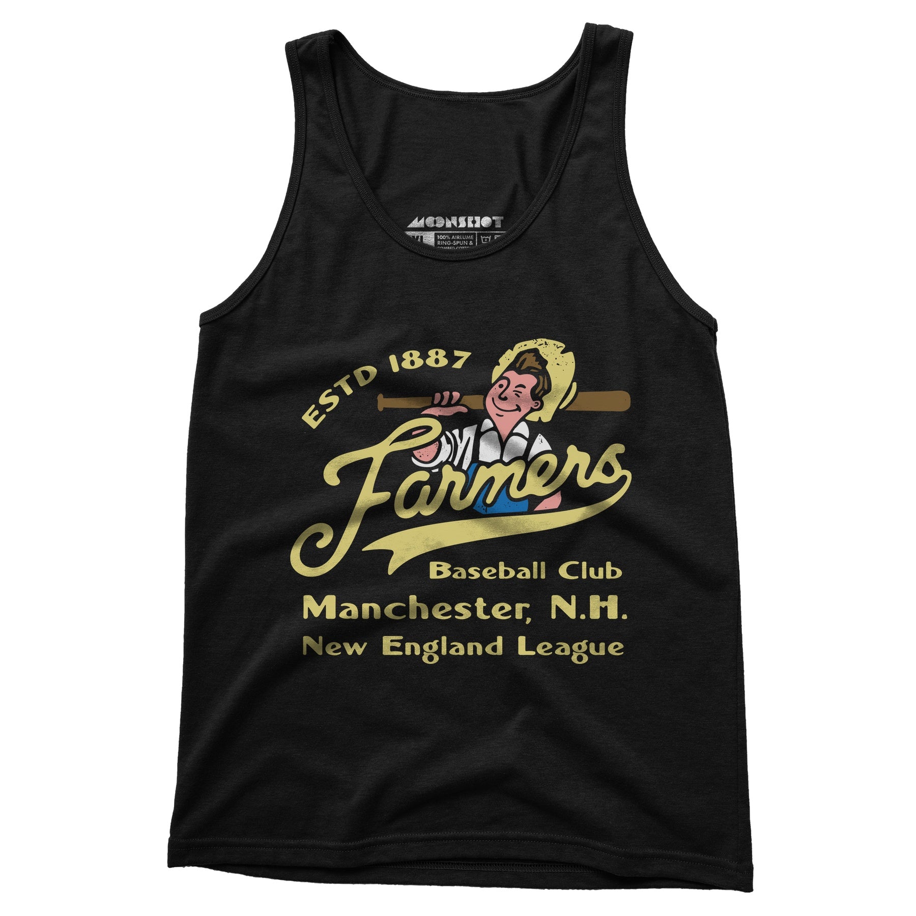 Manchester Farmers - New Hampshire - Vintage Defunct Baseball Teams - Unisex Tank Top