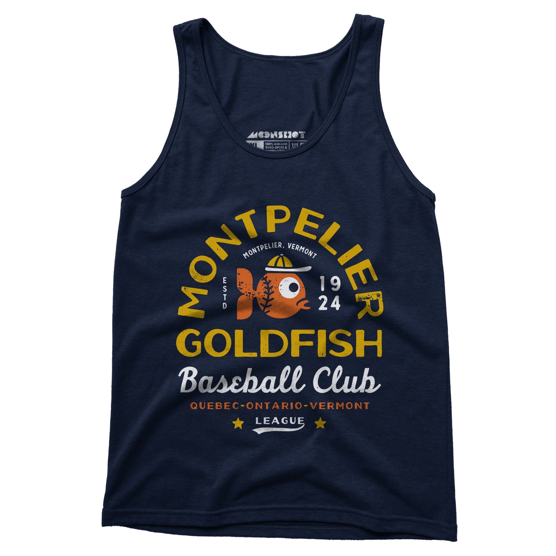 Montpelier Goldfish - Vermont - Vintage Defunct Baseball Teams - Unisex Tank Top