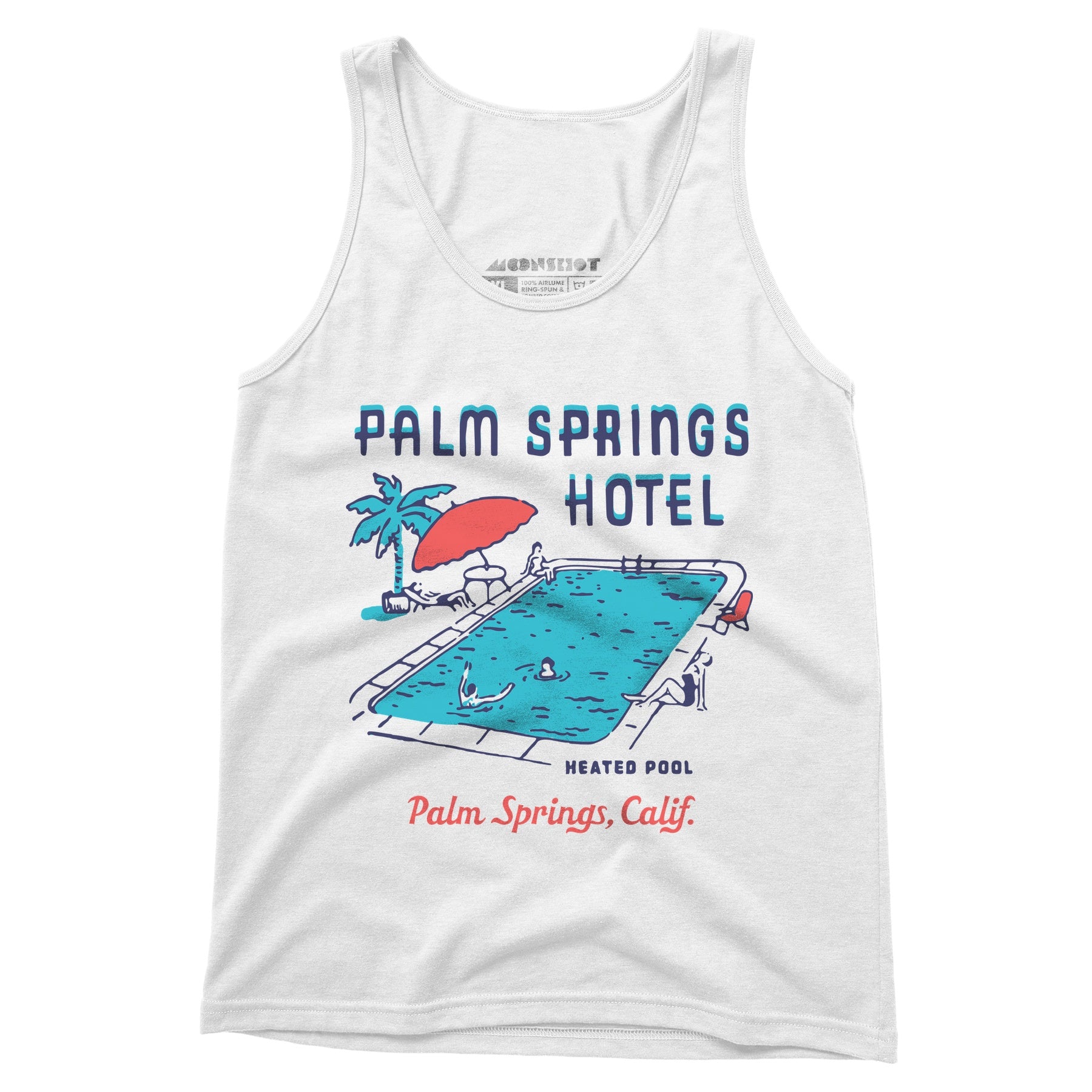Palm Springs Hotel Pool - Vintage Greater Palm Springs, CA - Unisex Tank Top