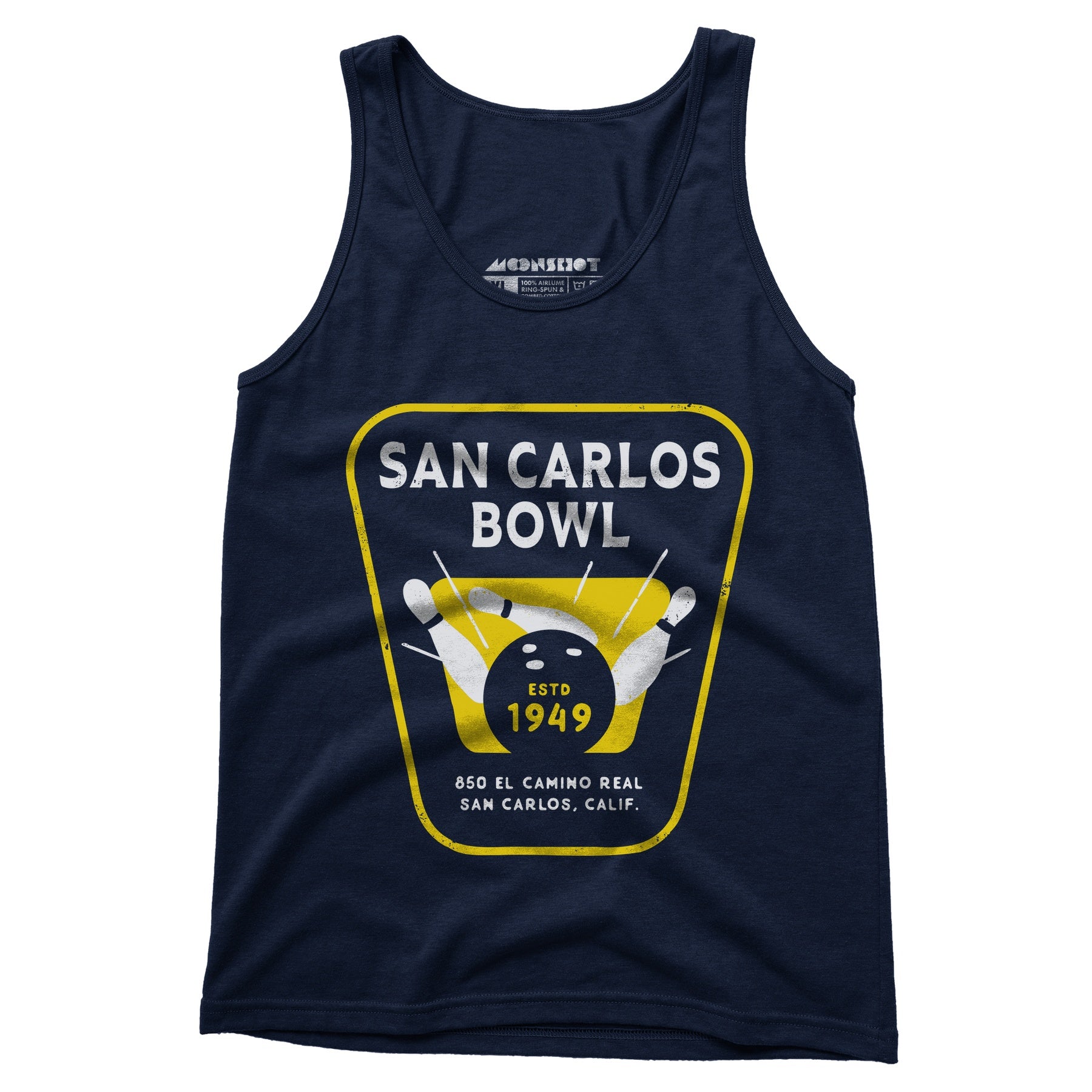 San Carlos Bowl - San Carlos, CA - Vintage Bowling Alley - Unisex Tank Top