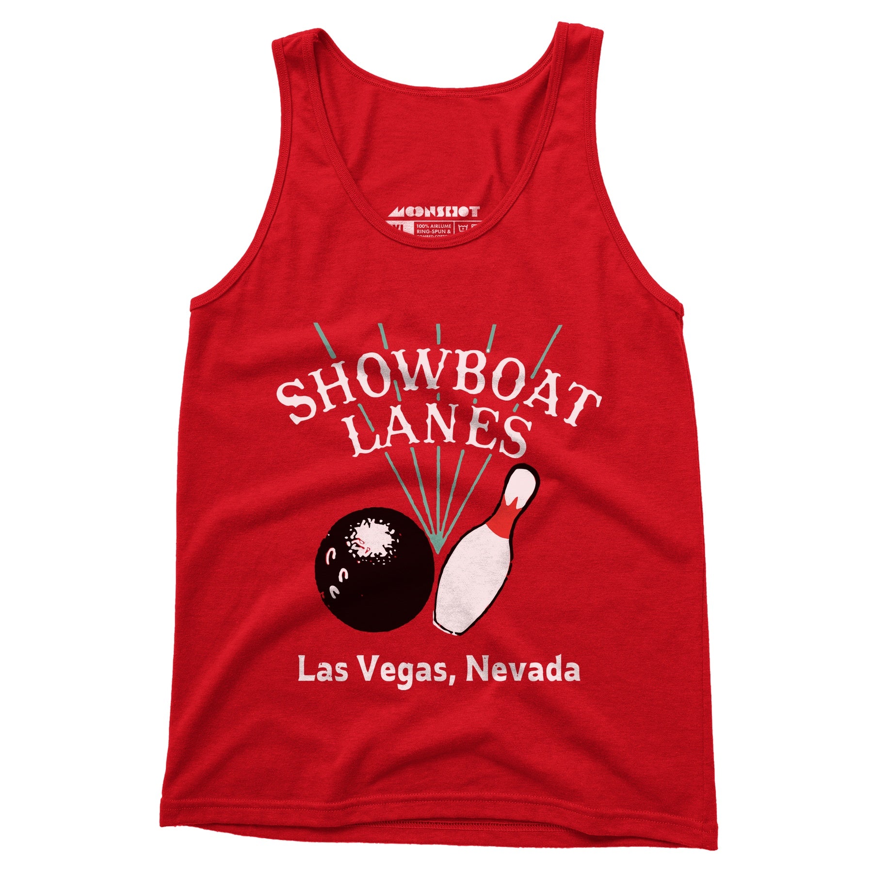 Showboat Lanes - Las Vegas, NV - Vintage Bowling Alley - Unisex Tank Top