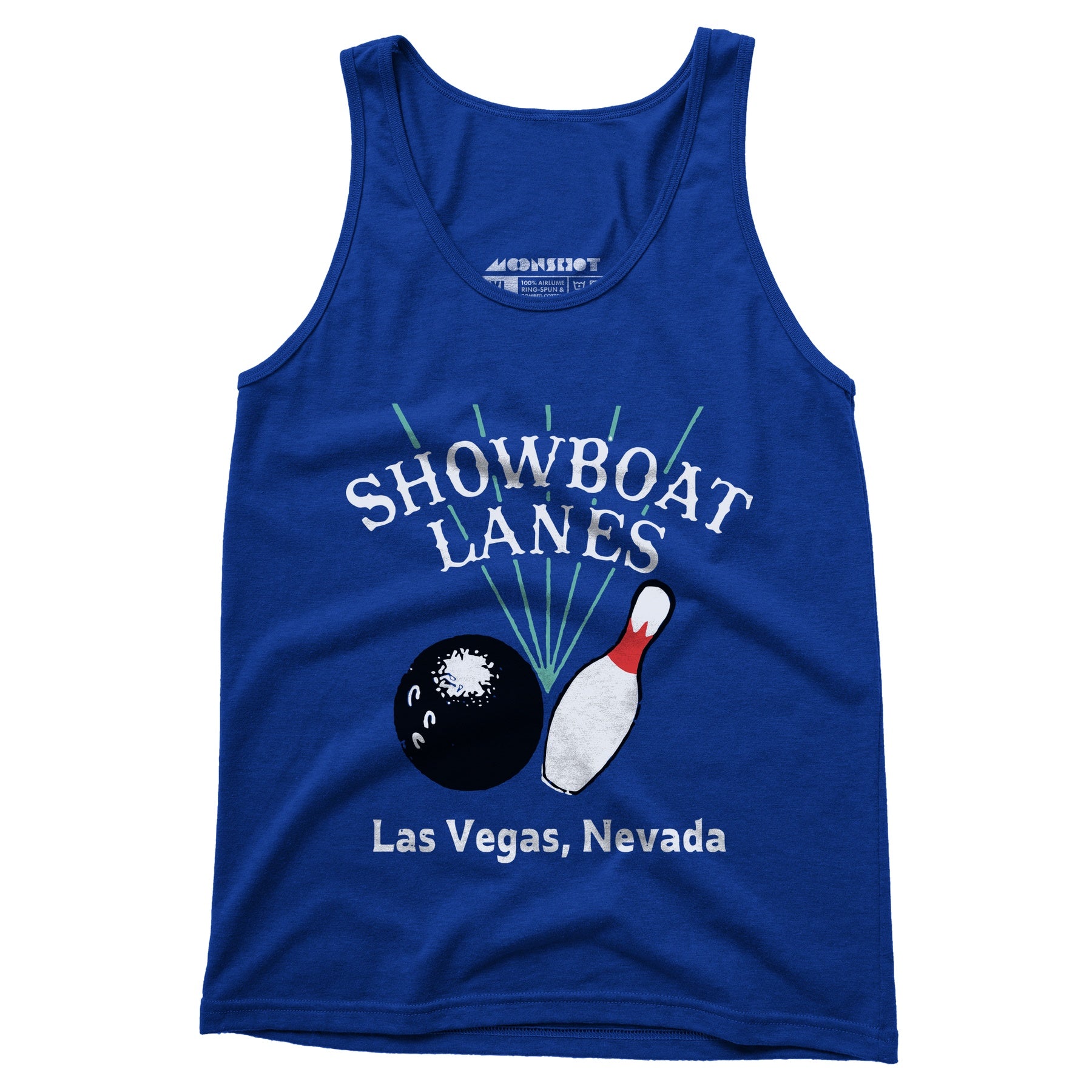 Showboat Lanes - Las Vegas, NV - Vintage Bowling Alley - Unisex Tank Top