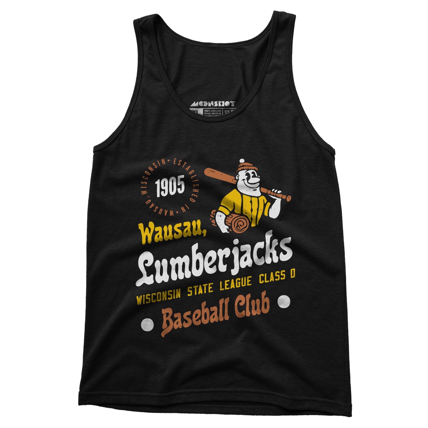 Wausau Lumberjacks - Wisconsin - Vintage Defunct Baseball Teams - Unisex Tank Top