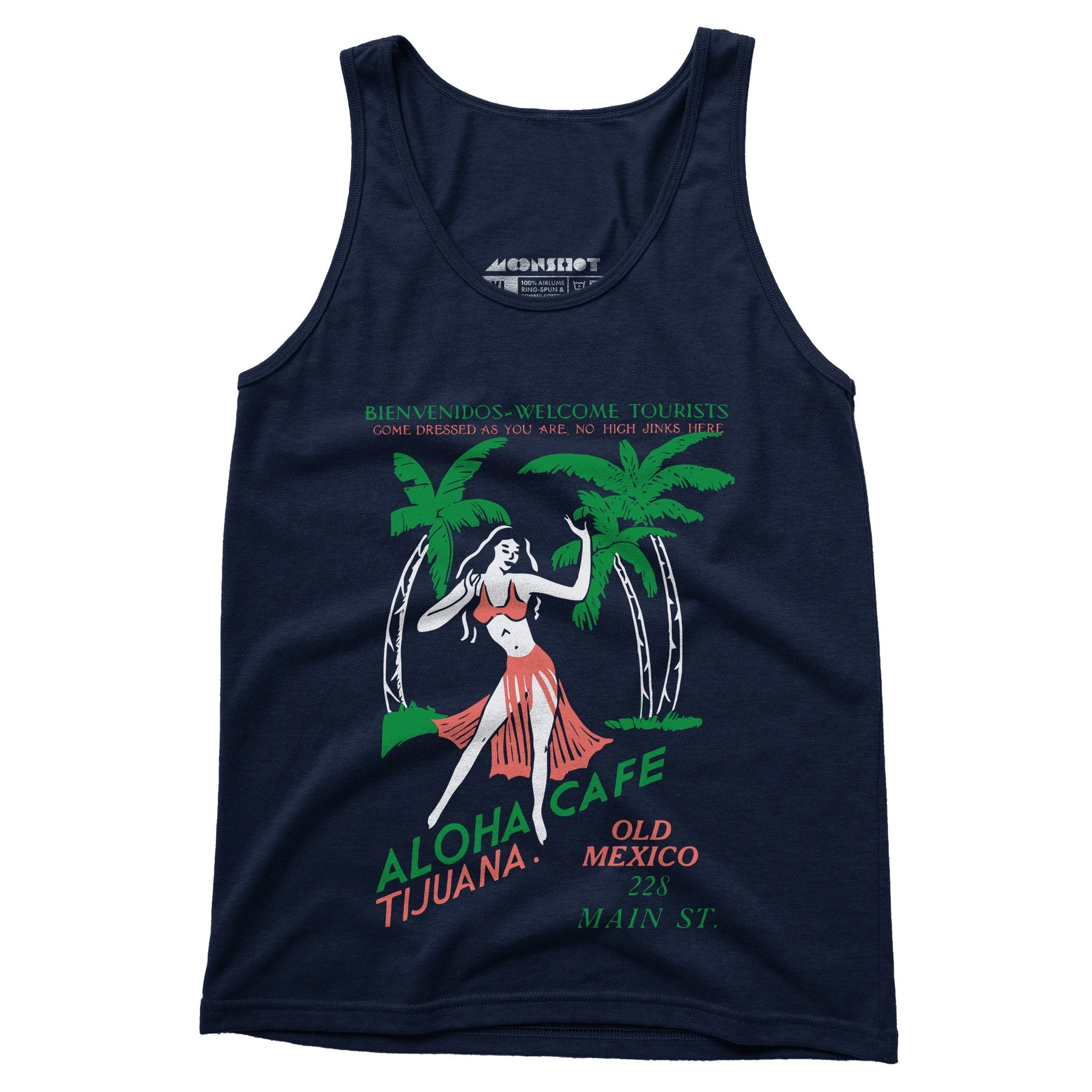 Aloha Cafe - Tijuana, Mexico - Vintage Tiki Bar - Unisex Tank Top