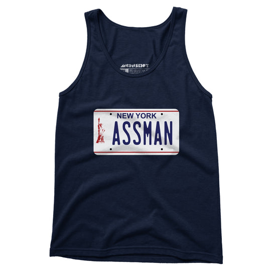 Assman New York License Plate - Unisex Tank Top