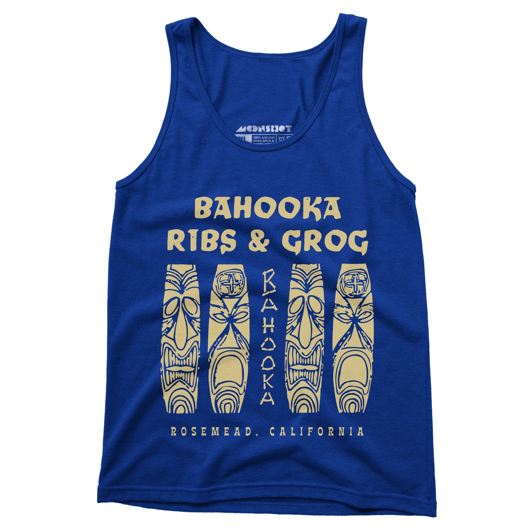 Bahooka Ribs & Grog - Rosemead, CA - Vintage Tiki Bar - Unisex Tank Top