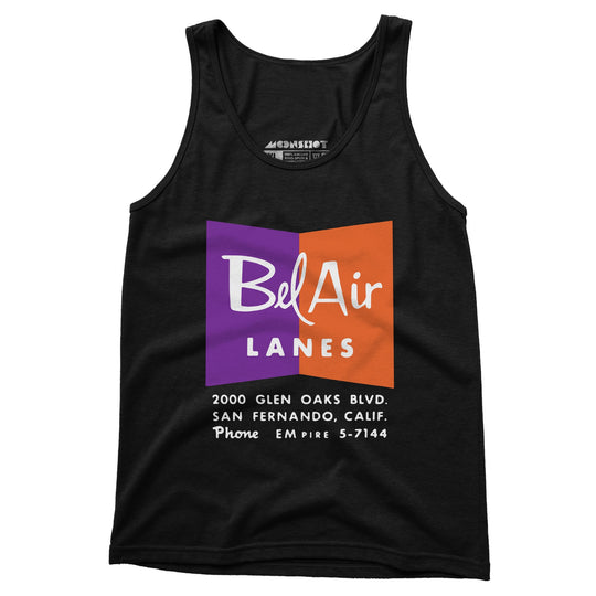 Bel Air Lanes - San Fernando, CA - Vintage Bowling Alley - Unisex Tank Top
