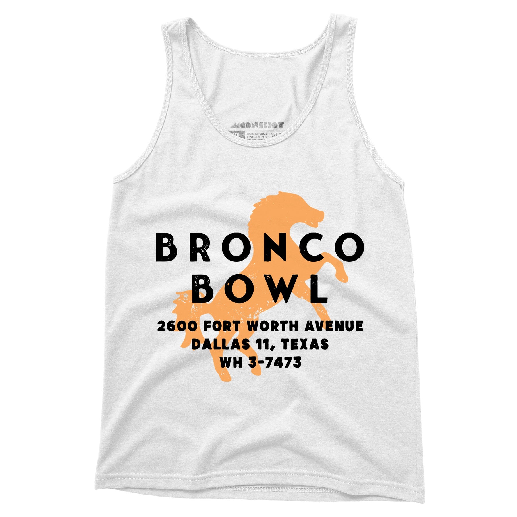 Bronco Bowl - Dallas, TX - Vintage Bowling Alley - Unisex Tank Top