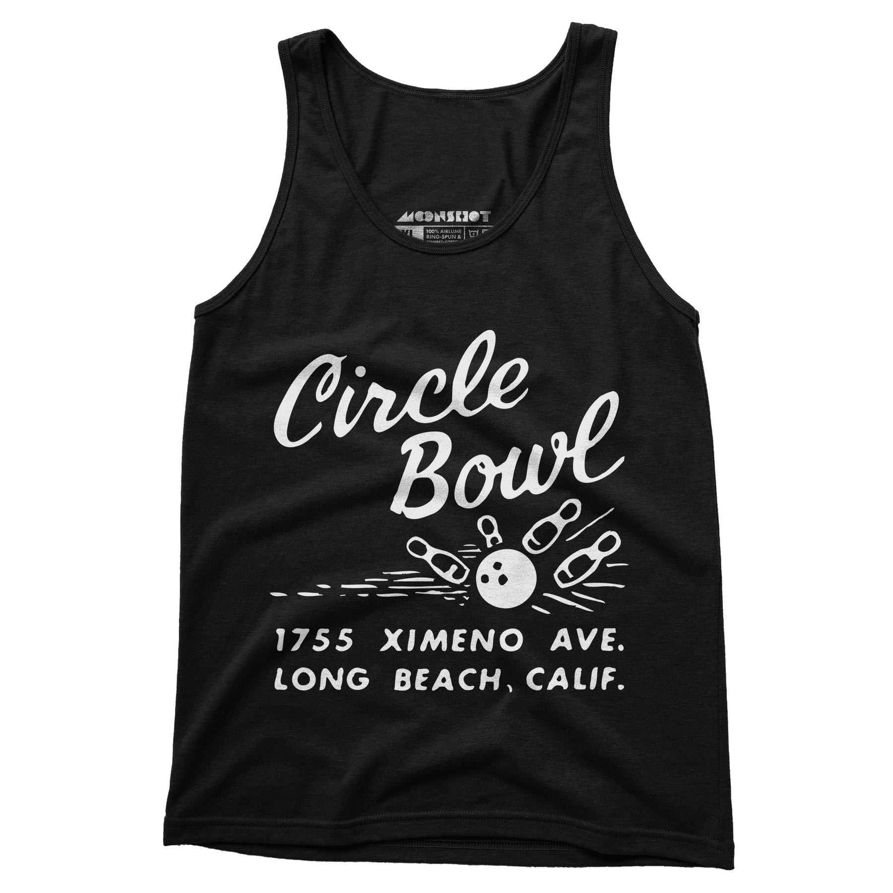 Circle Bowl - Long Beach, CA - Vintage Bowling Alley - Unisex Tank Top