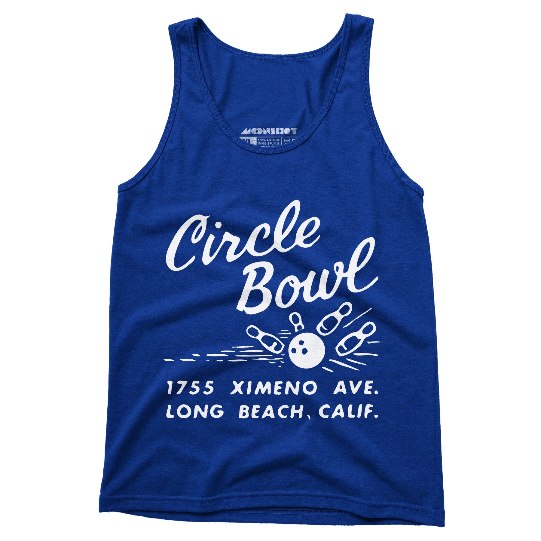 Circle Bowl - Long Beach, CA - Vintage Bowling Alley - Unisex Tank Top