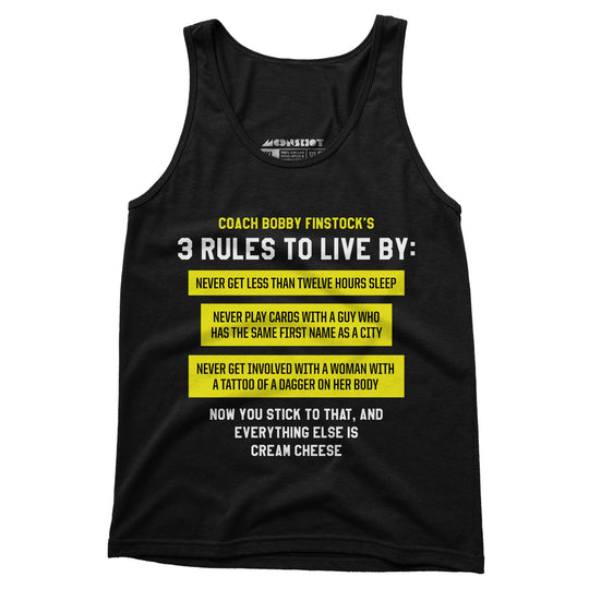 Coach Bobby Finstock's 3 Rules to Live By - Unisex Tank Top