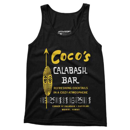 Coco's Calabash Bar - Waikiki, HI - Vintage Tiki Bar - Unisex Tank Top