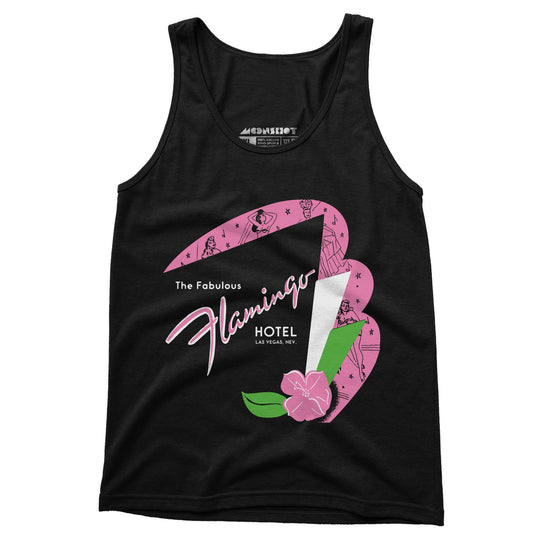 Fabulous Flamingo Hotel v2 - Vintage Las Vegas - Unisex Tank Top