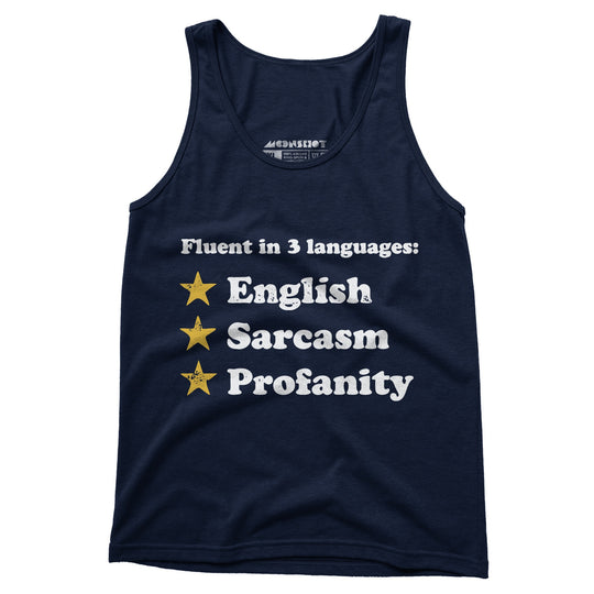 Fluent in 3 Languages - Unisex Tank Top