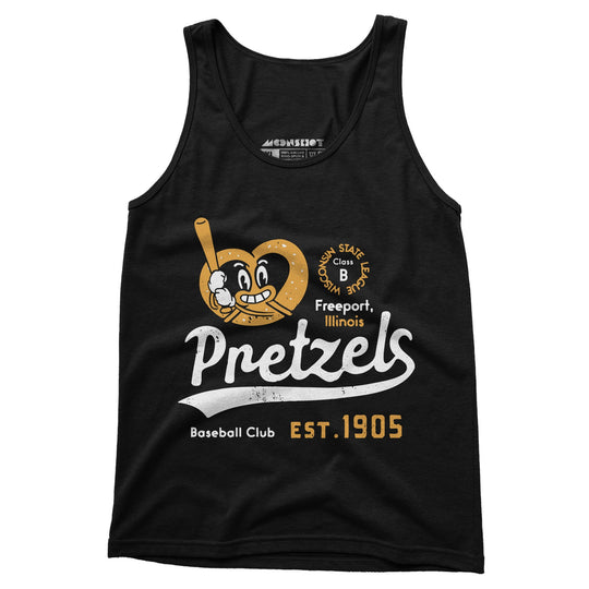 Freeport Pretzels - Illinois - Vintage Defunct Baseball Teams - Unisex Tank Top