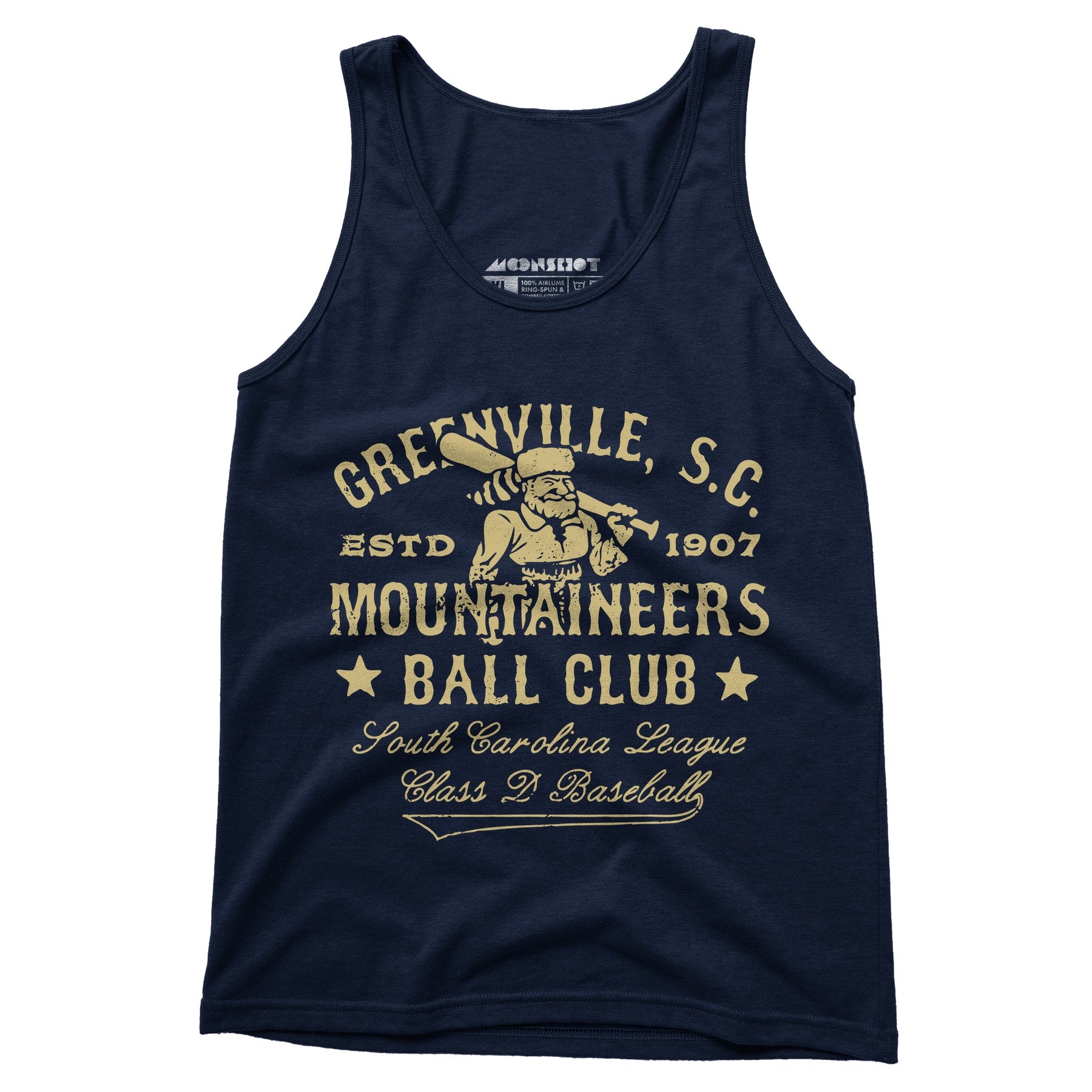 Greenville Mountaineers - South Carolina - Vintage Defunct Baseball Teams - Unisex Tank Top