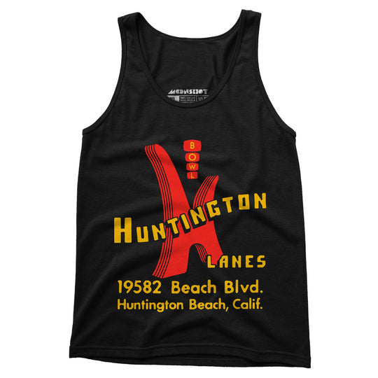 Huntington Lanes - Huntington Beach, CA - Vintage Bowling Alley - Unisex Tank Top