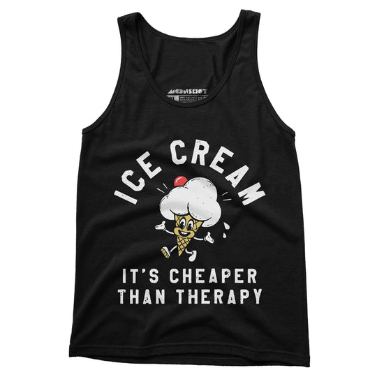 Ice Cream It's Cheaper Than Therapy - Unisex Tank Top