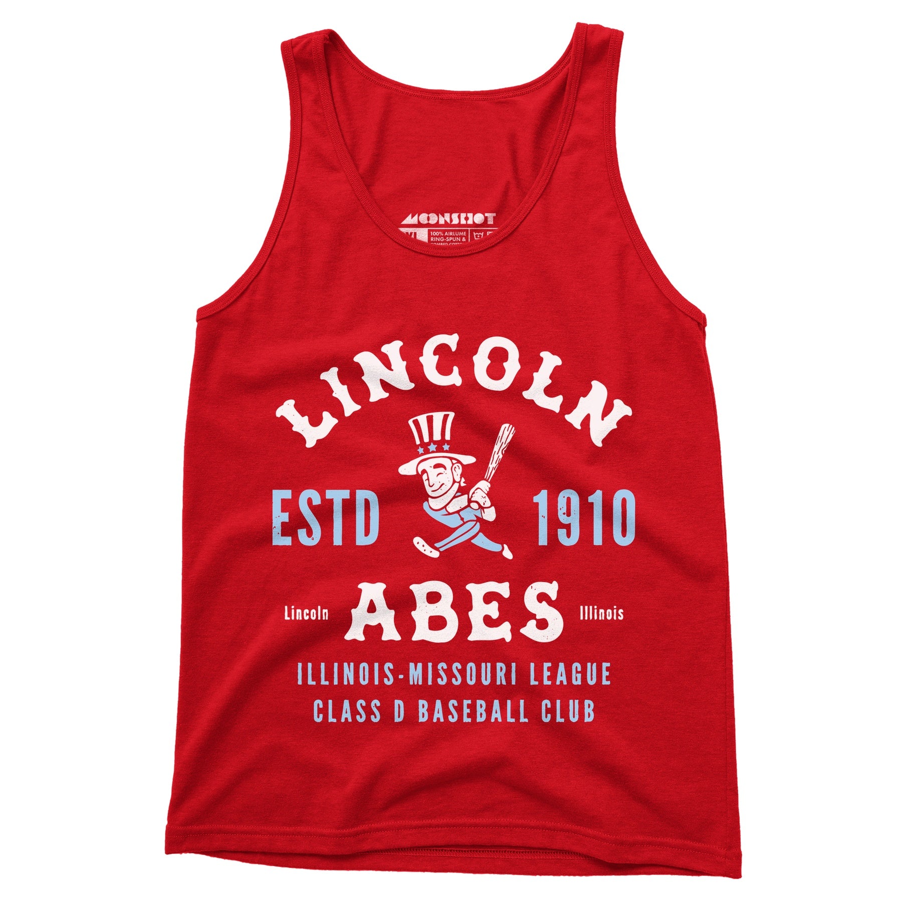 Lincoln Abes - Illinois - Vintage Defunct Baseball Teams - Unisex Tank Top