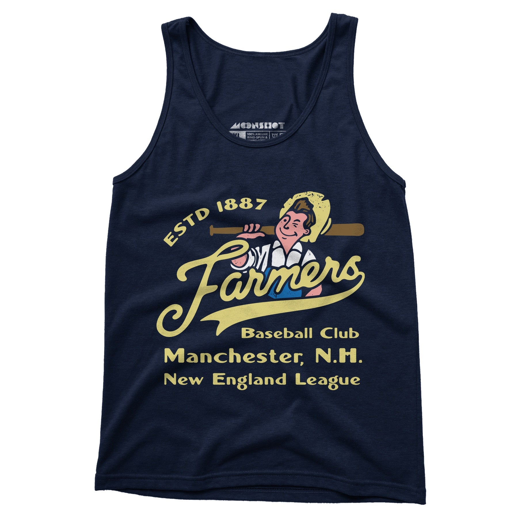 Manchester Farmers - New Hampshire - Vintage Defunct Baseball Teams - Unisex Tank Top