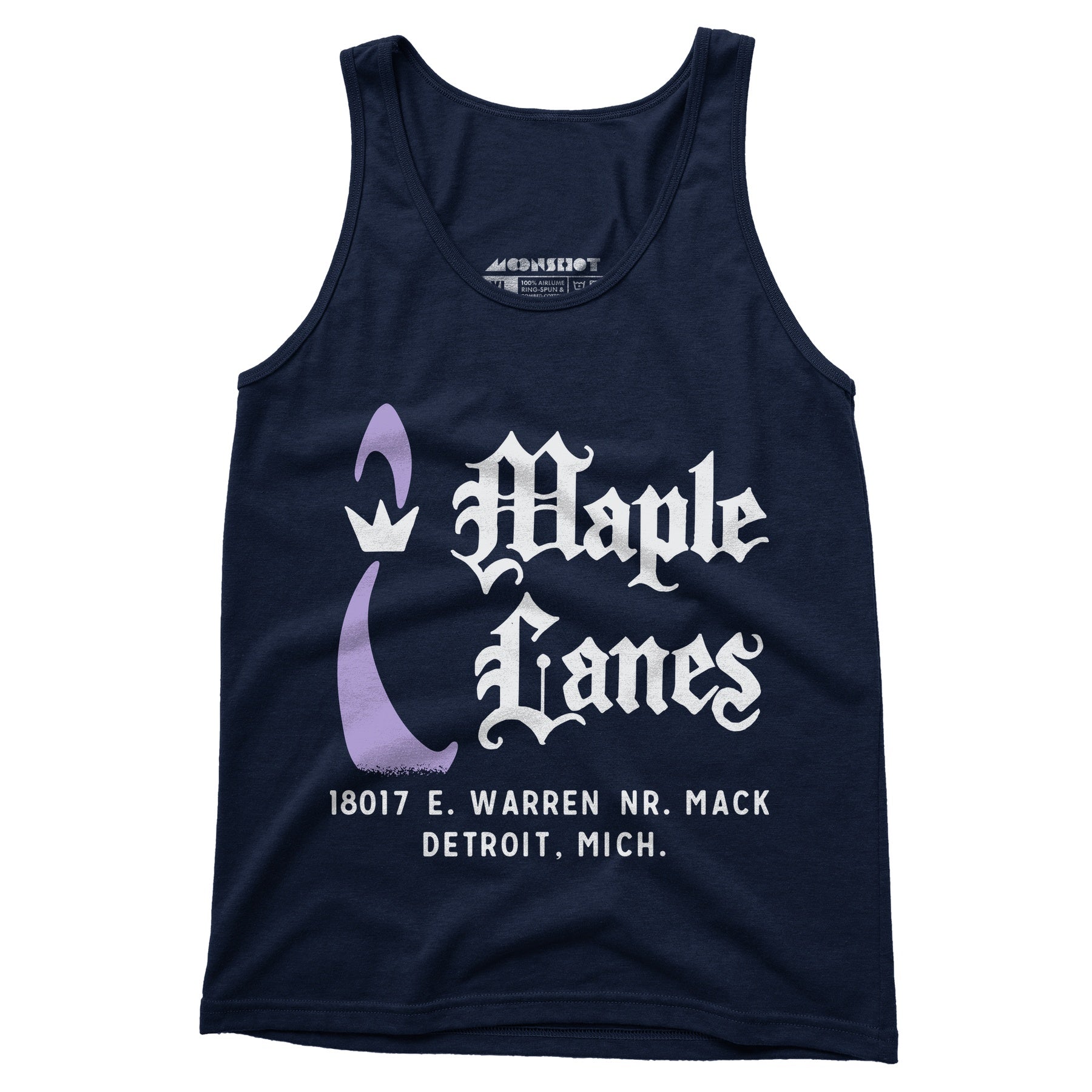 Maple Lanes - Detroit, MI - Vintage Bowling Alley - Unisex Tank Top