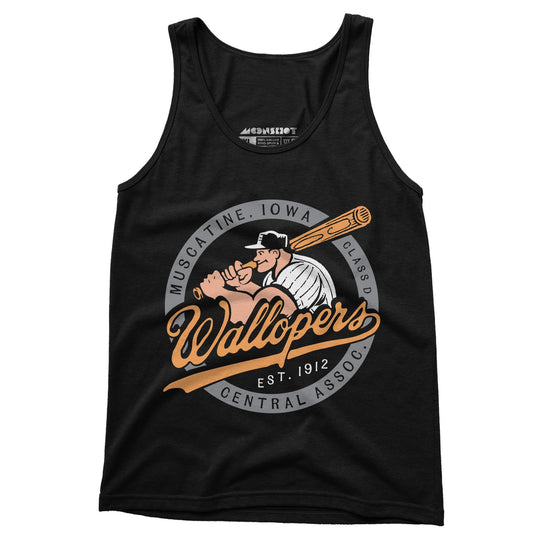 Muscatine Wallopers - Iowa  - Vintage Defunct Baseball Teams - Unisex Tank Top