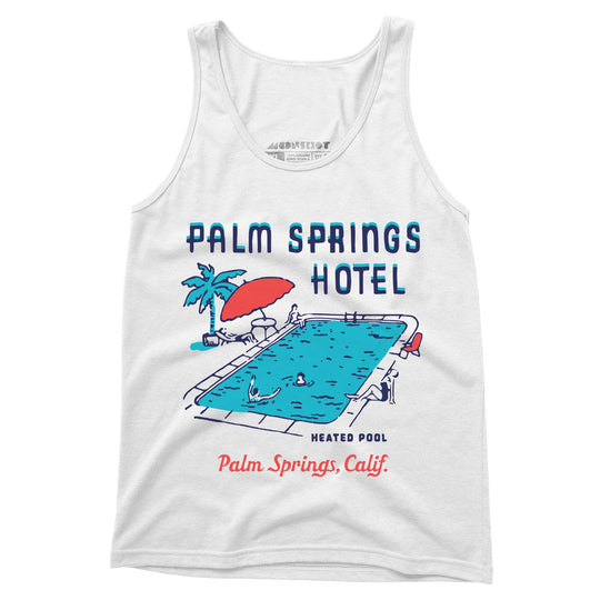 Palm Springs Hotel Pool - Vintage Greater Palm Springs, CA - Unisex Tank Top