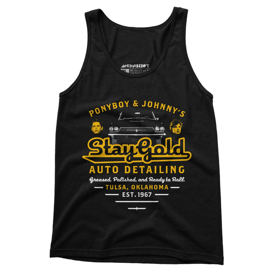 Ponyboy & Johnny's Stay Gold Auto Detailing - Unisex Tank Top
