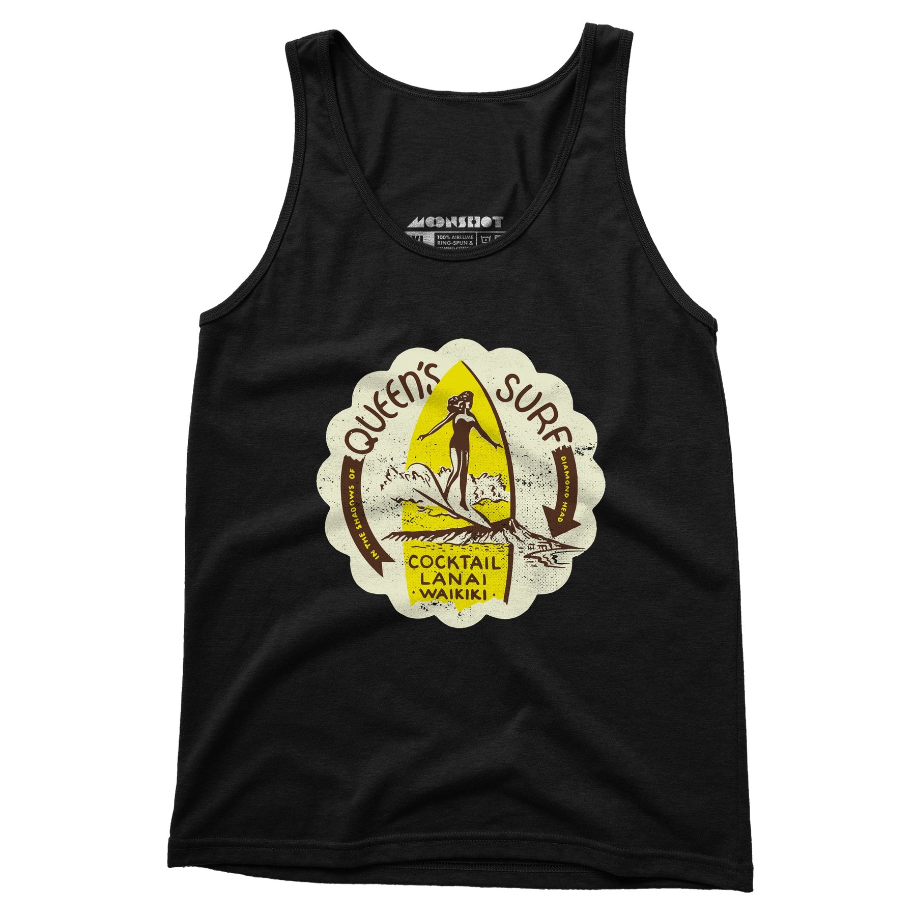 Queen's Surf - Waikiki, HI - Vintage Tiki Bar - Unisex Tank Top