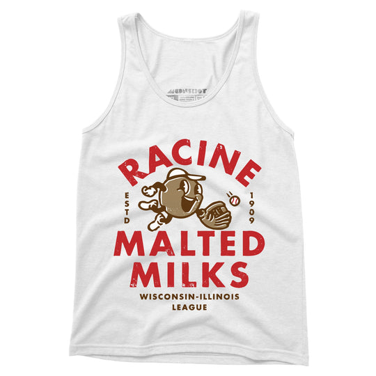 Racine Malted Milks- Wisconsin - Vintage Defunct Baseball Teams - Unisex Tank Top
