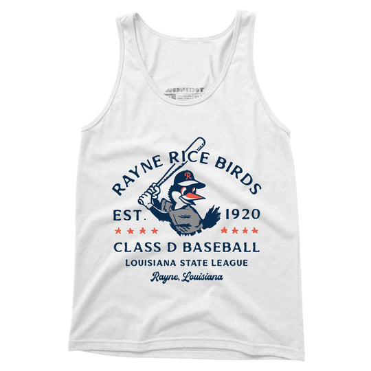 Rayne Rice Birds - Louisiana - Vintage Defunct Baseball Teams - Unisex Tank Top