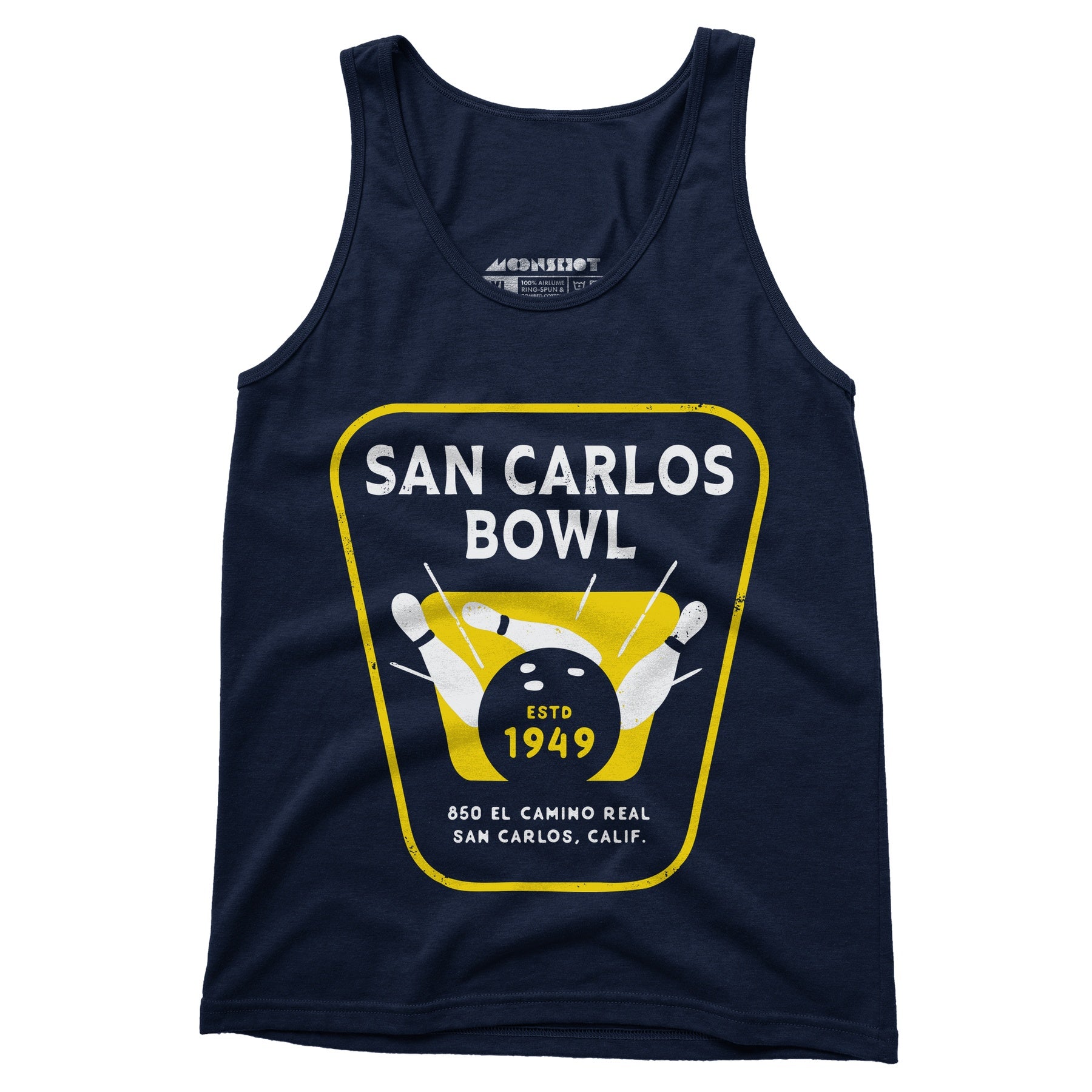 San Carlos Bowl - San Carlos, CA - Vintage Bowling Alley - Unisex Tank Top