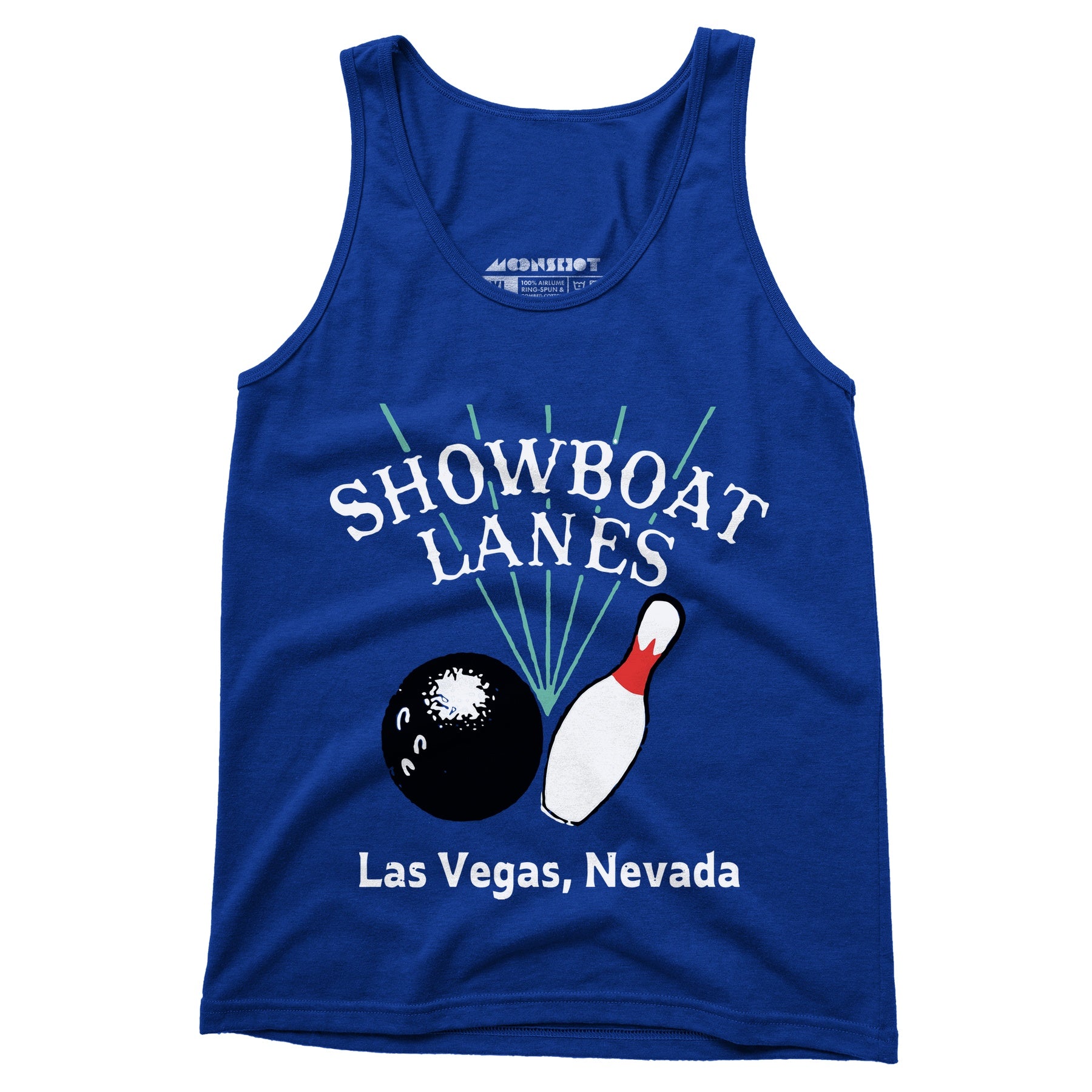Showboat Lanes - Las Vegas, NV - Vintage Bowling Alley - Unisex Tank Top