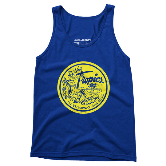 The Tropics - San Diego, CA - Vintage Tiki Bar - Unisex Tank Top