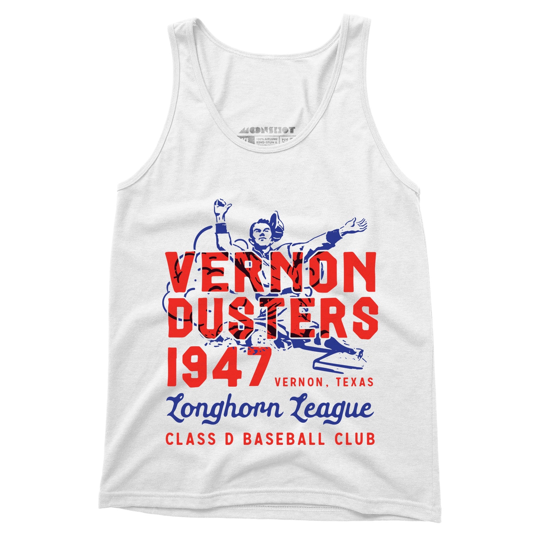 Vernon Dusters - Texas - Vintage Defunct Baseball Teams - Unisex Tank Top