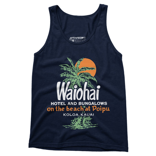 Waiohai Hotel and Bungalows - Kauai, Hawaii - Vintage - Unisex Tank Top