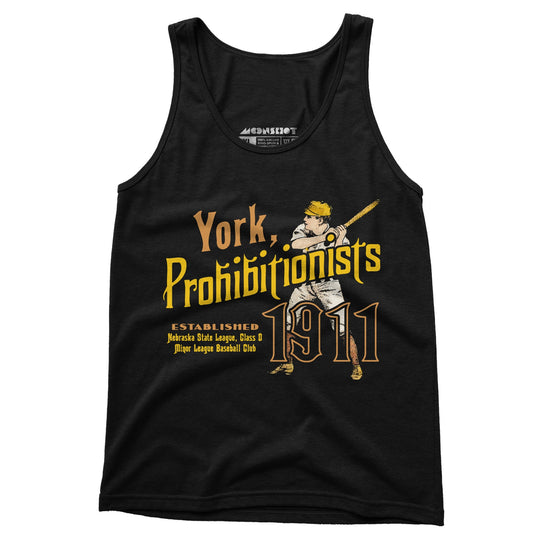 York Prohibitionists - Nebraska - Vintage Defunct Baseball Teams - Unisex Tank Top
