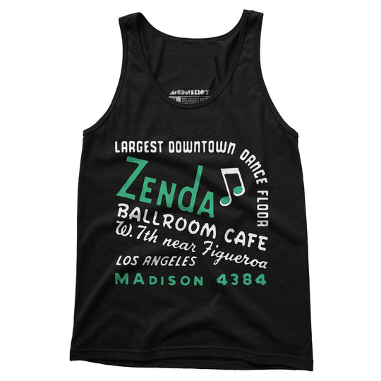 Zenda Ballroom Cafe - Los Angeles, CA - Vintage Nightclub - Unisex Tank Top