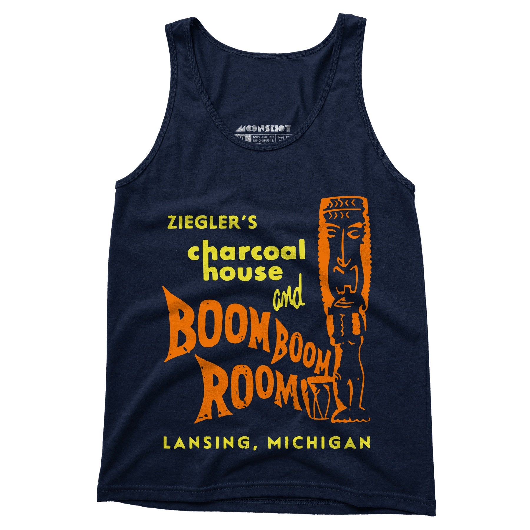 Ziegler's Charcoal House & Boom Boom Room - Lansing, MI - Vintage Tiki Bar - Unisex Tank Top