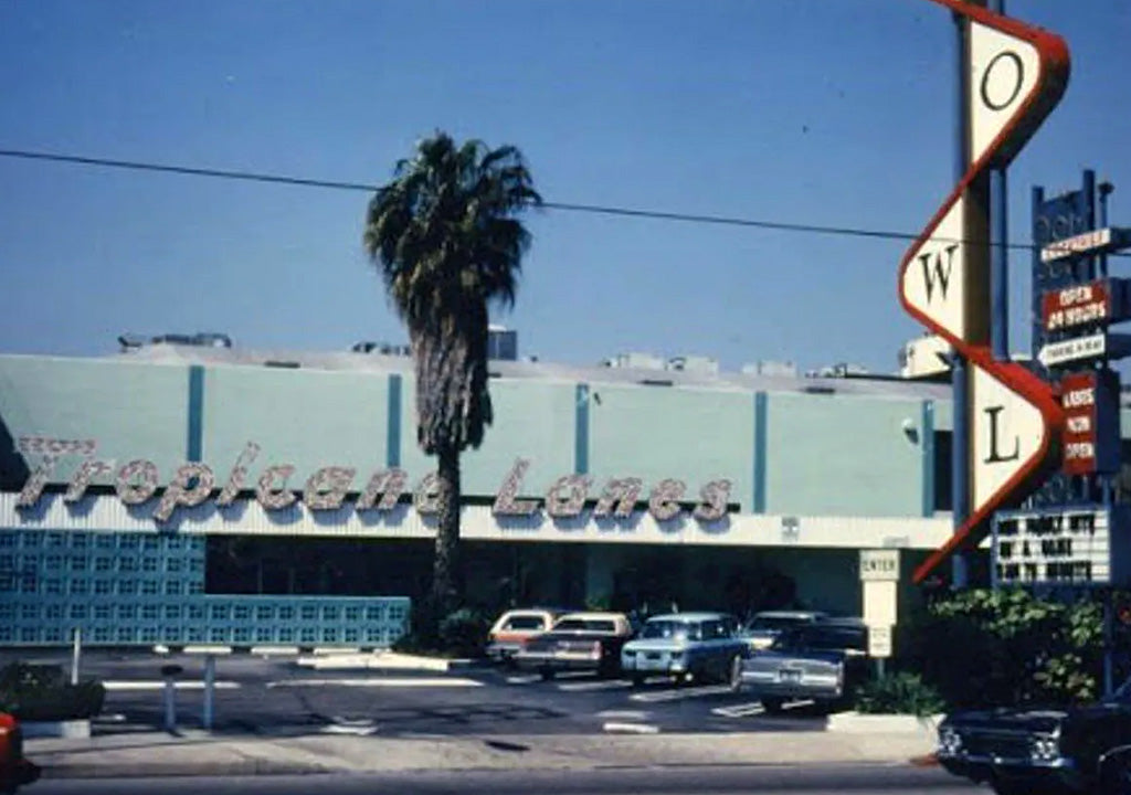 Tropicana Lanes - Inglewood, CA - Vintage Bowling Alley - White - Full Front