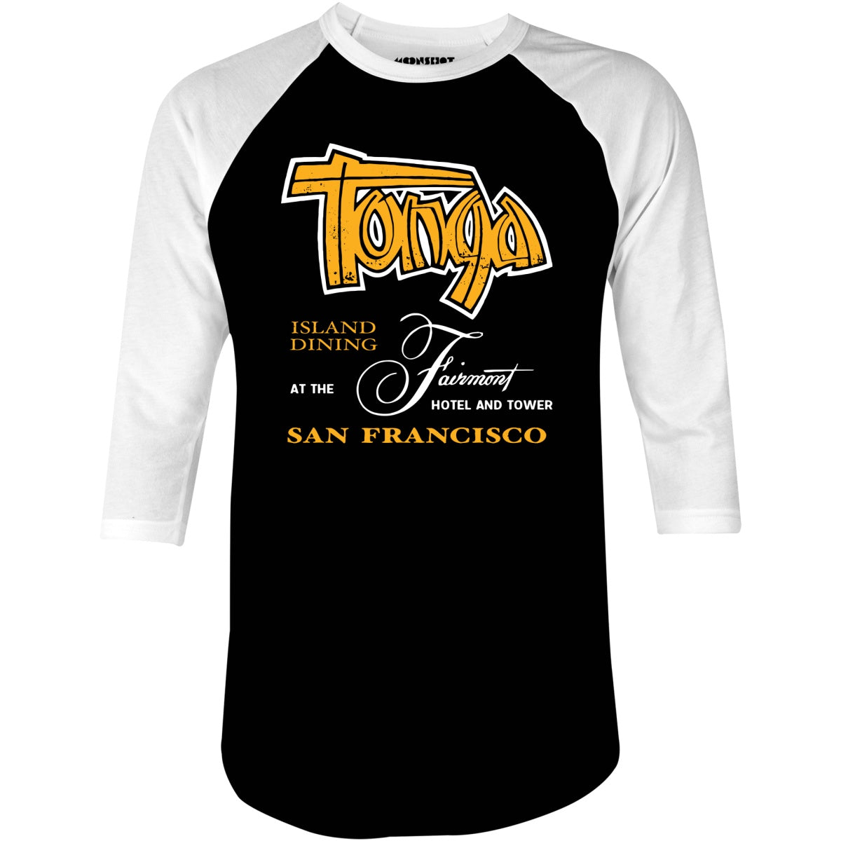 Tonga Room v3 - San Francisco, CA - Vintage Tiki Bar - 3/4 Sleeve Raglan T-Shirt