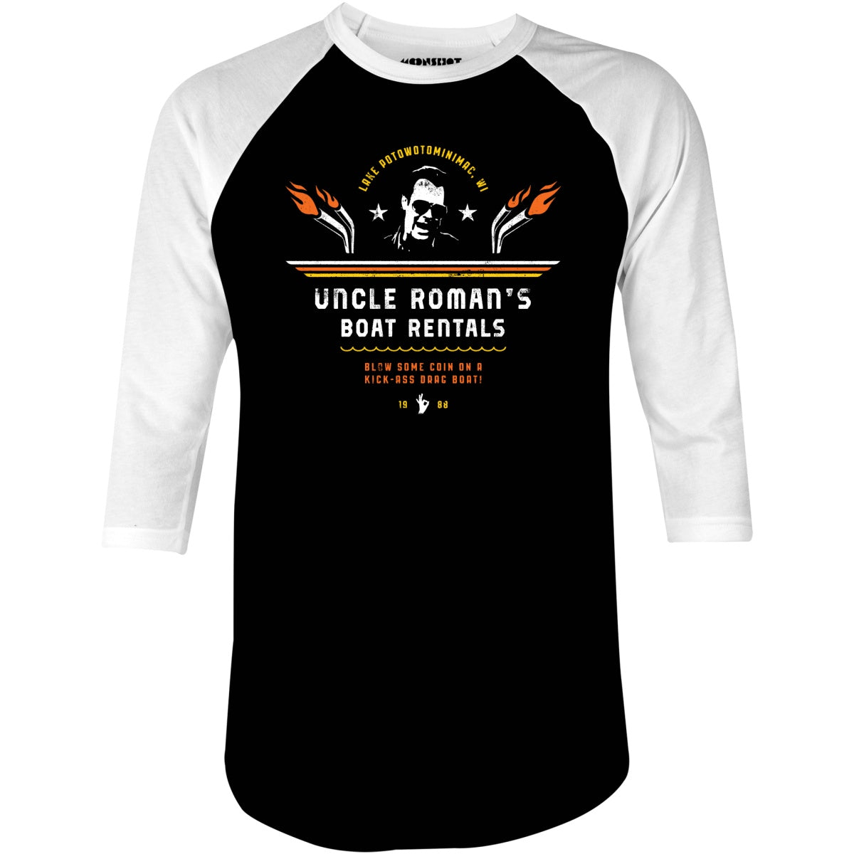 Uncle Roman's Boat Rentals - 3/4 Sleeve Raglan T-Shirt