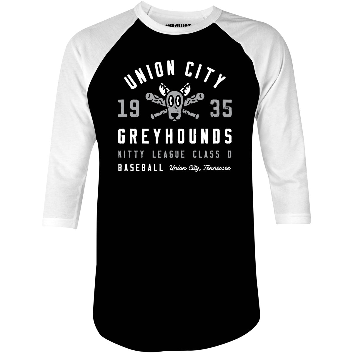 Union City Greyhounds - Tennessee - Vintage Defunct Baseball Teams - 3/4 Sleeve Raglan T-Shirt