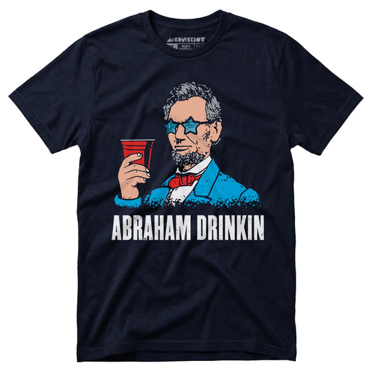 Abraham Drinkin - Unisex T-Shirt in Navy