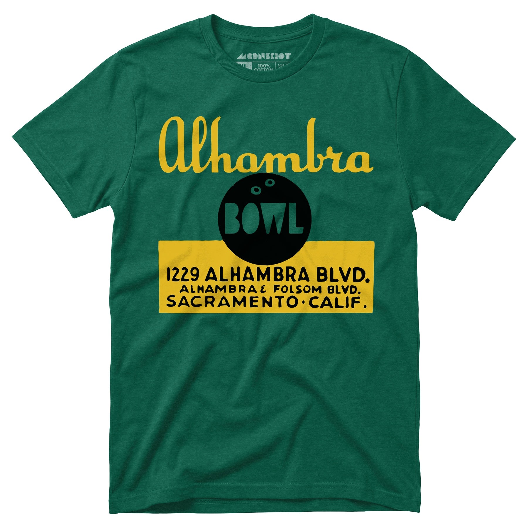 Alhambra Bowl - Sacramento, CA - Vintage Bowling Alley - Unisex T-Shirt
