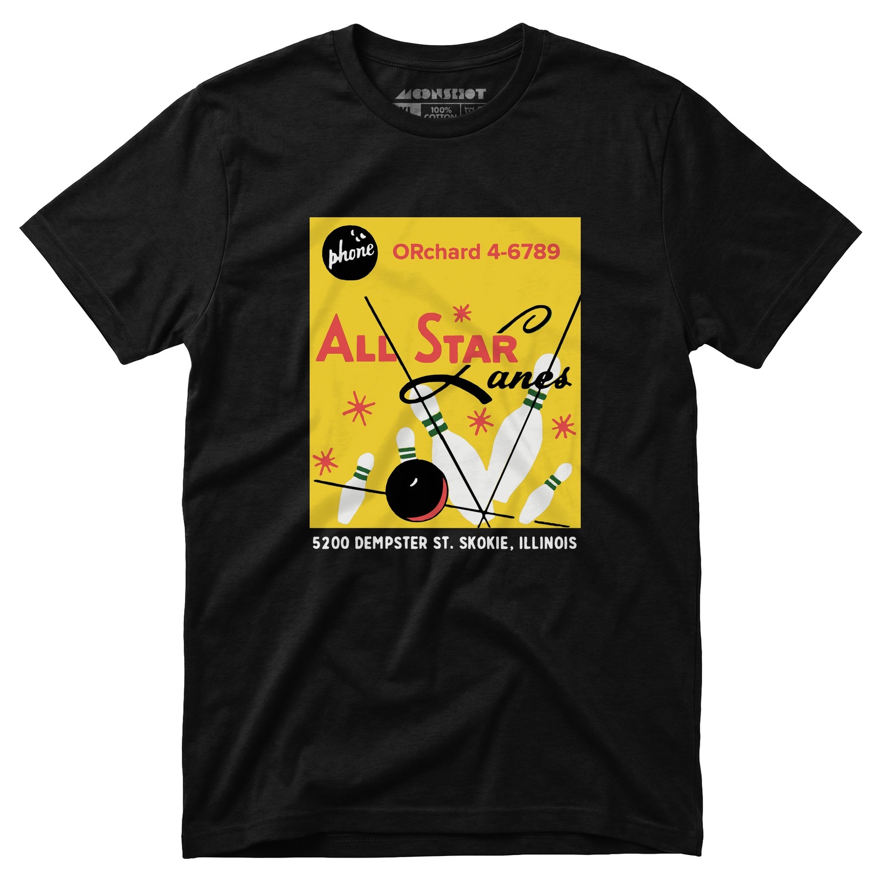 All Star Lanes v2 - St. Skokie, IL - Vintage Bowling Alley - Unisex T-Shirt