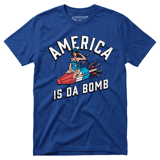 America is Da Bomb - Unisex T-Shirt in True Royal